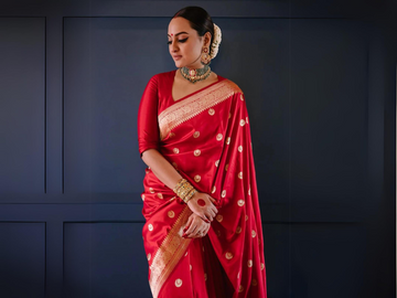 Raanjhanaa Moments of Sonakshi Sinha: Wears a Banarasi Silk Saree on Her Big Day!!