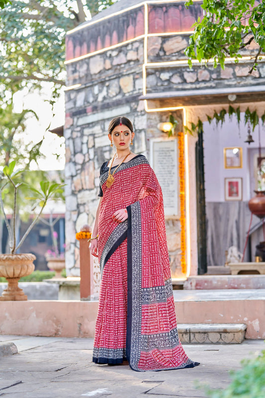 Laal Leela Womaniya Saree