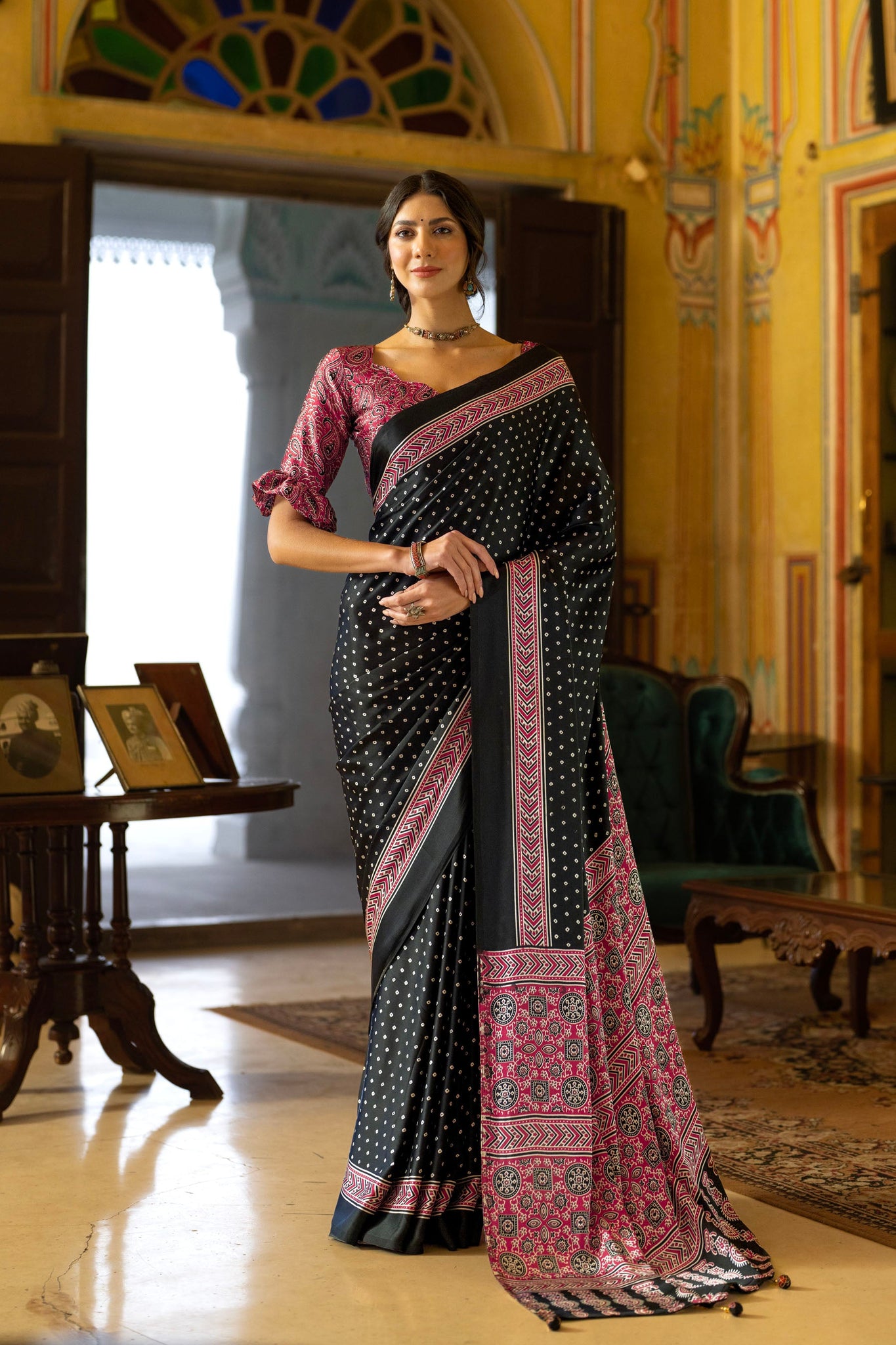 Mohar Polka Dot Saree