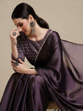 Georgette Solid Designer Saree With Unstitched Blouse Piece