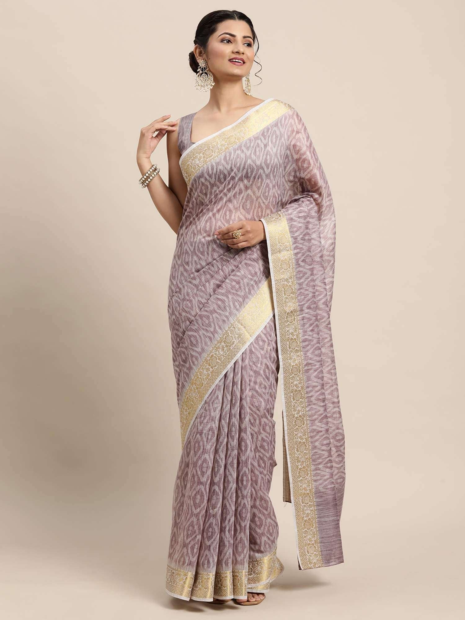 Saree Mall Purple Digital Print Saree