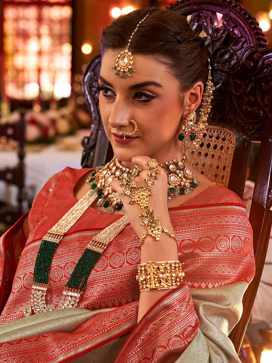 Elegant Yellow Kanjivaram Banarasi silk saree with Zari woven design for women includes an unstitched blouse piece.