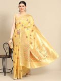 Yellow Organza Saree